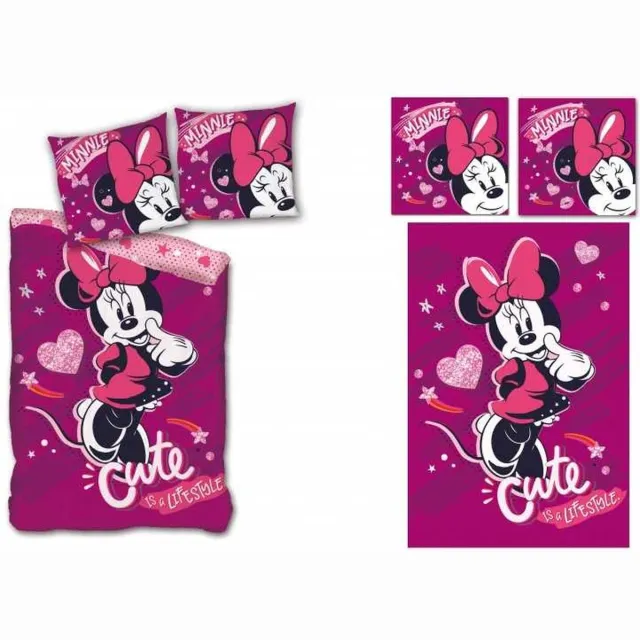 Disney Minnie Mouse dekbedovertrek - eenpersoons - Cute is a Lifestyle 140 x 200 cm - Roze