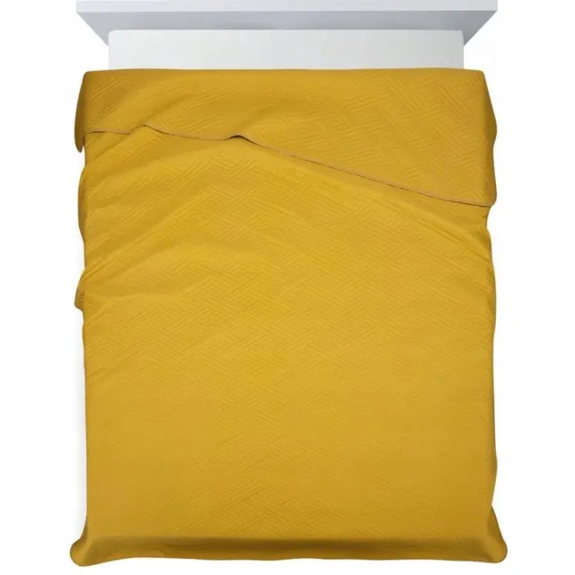Eurofirany Boni Mustard Geometrische Plaid 170x210 cm - Stijlvol en Comfortabel