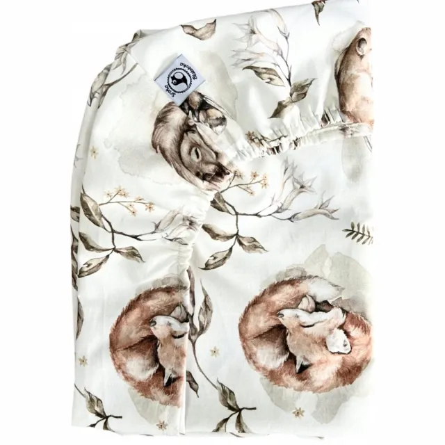 Sroka białoboka Merkloos Hoeslaken Kinderbedje 120x60 cm met Elastiek beige