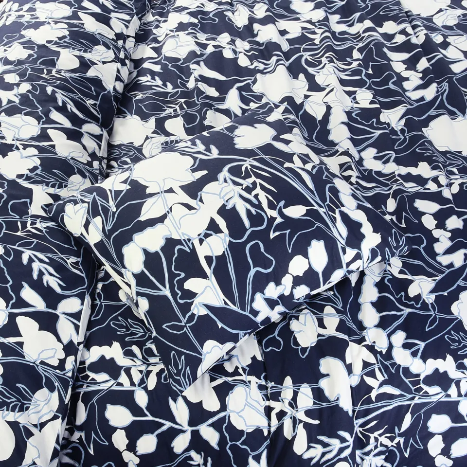 NOUS Living katoenen dekbedovertrek donkerblauw blauw, foto 7