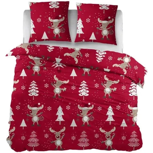 Sleepnight Dekbedovertrek Flanel Felicia - 270 x 200/220 cm + 2 kussenslopen - [Rood]