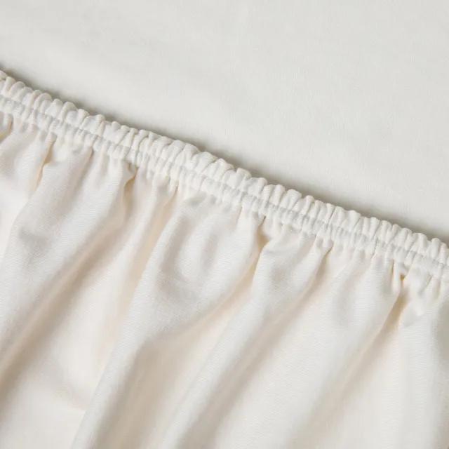kayori Saiko Splittopper Hoeslaken Premium Jersey - 180-200x200-220cm - Matrasdikte 12 cm - Biologisch Katoen - Offwhite
