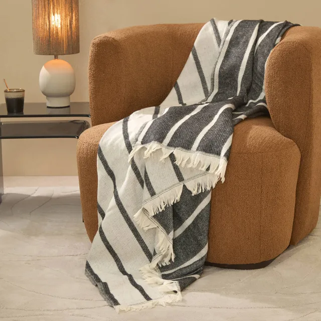 NOUS Living plaid Lemont antraciet off white, foto 2