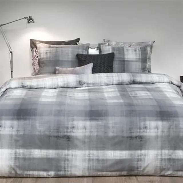 Refined HNL Refined Bono Dekbedovertrek - Flanel - Eenpersoons - 140x200/220 cm - Grey Grijs