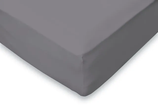 Eleganzzz Hoeslaken 180gr/m2 Hoogwaardig Flanel 35cm Hoekhoogte - Antraciet - Hoeslaken 180x200cm - Hoeslakens - Lits Jumeaux