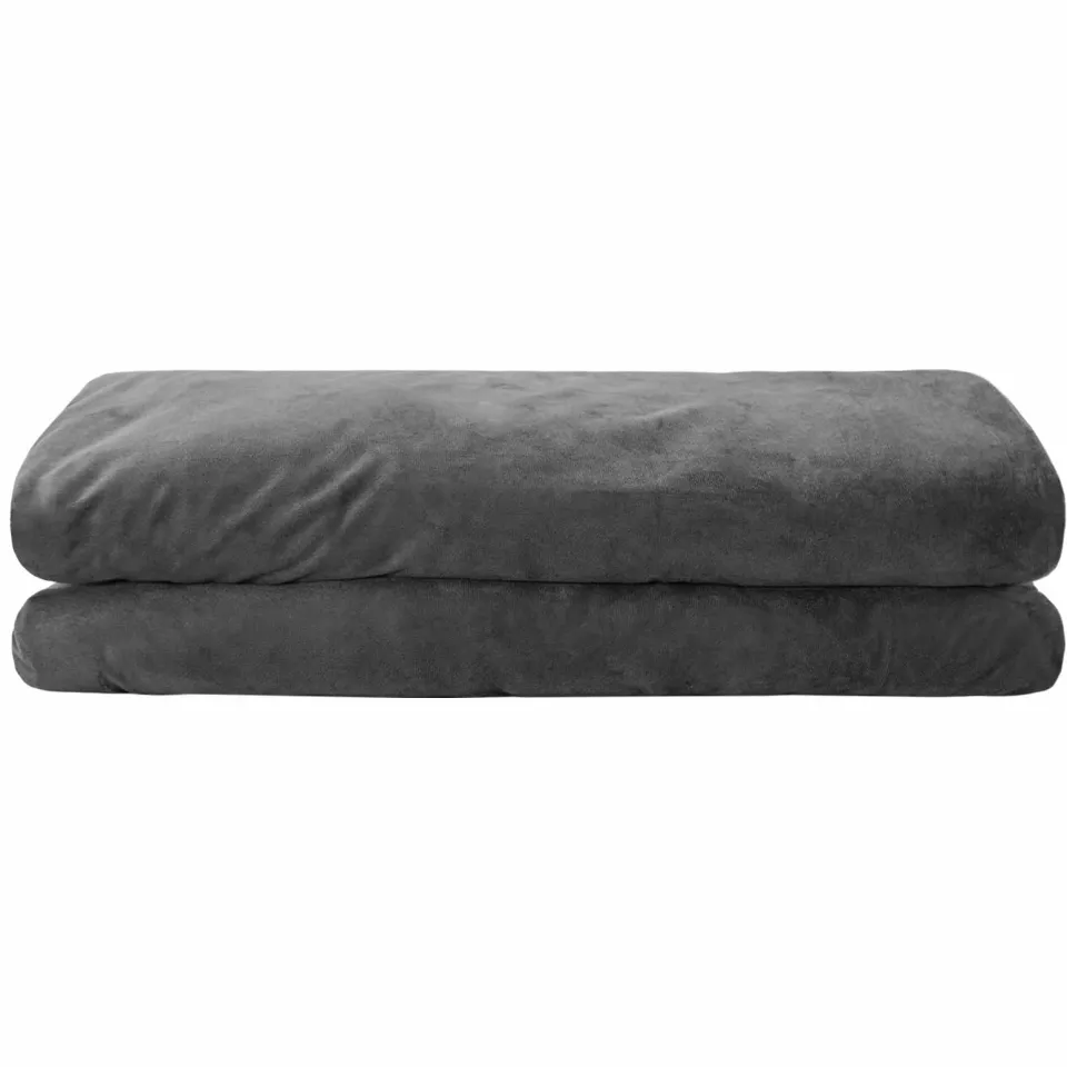 vidaXL Verzwaarde Dekens Antraciet 155 x 220 cm 7 kg Stof, foto 4