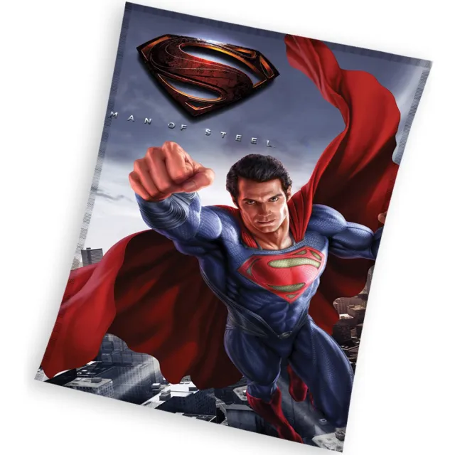 Superman Fleece - Plaid - 110x140 cm - Blue Donkerblauw