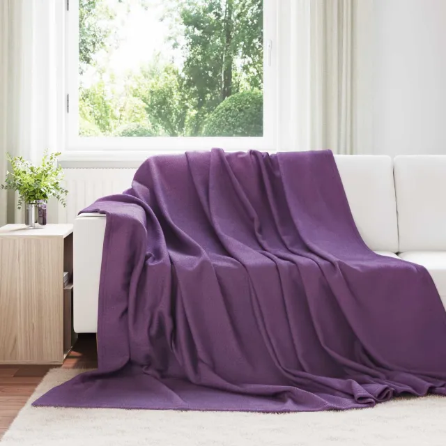 vidaXL plaid Paars 270 x 240 cm 0,91 kg Fleece, foto 2