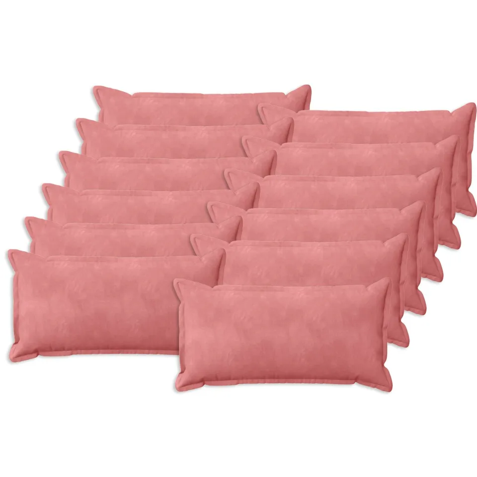 vidaXL Kussensloop 12 st HOUTEN Roze 40 x 80 cm fluweel, foto 3