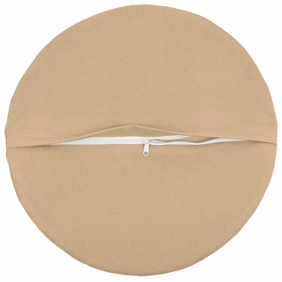 vidaXL Kussensloop 2 st HEERLEN Crèmekleurig Dia. 50 cm Stof, foto 4