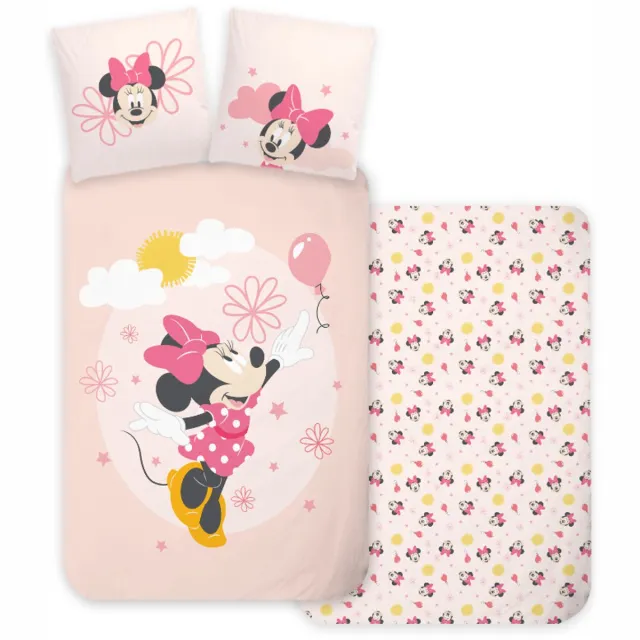 Disney Minnie Minnie Mouse peuterdekbedovertrek Balloon - 100 x 135 cm - Katoen - roze