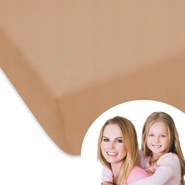 Designpremium Beige Jersey Hoeslaken met Elastiek voor Kinderbed 80x160 cm