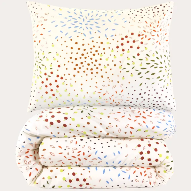 NOUS Kids katoenen dekbedovertrek kinderbed (120x150 cm) Groen