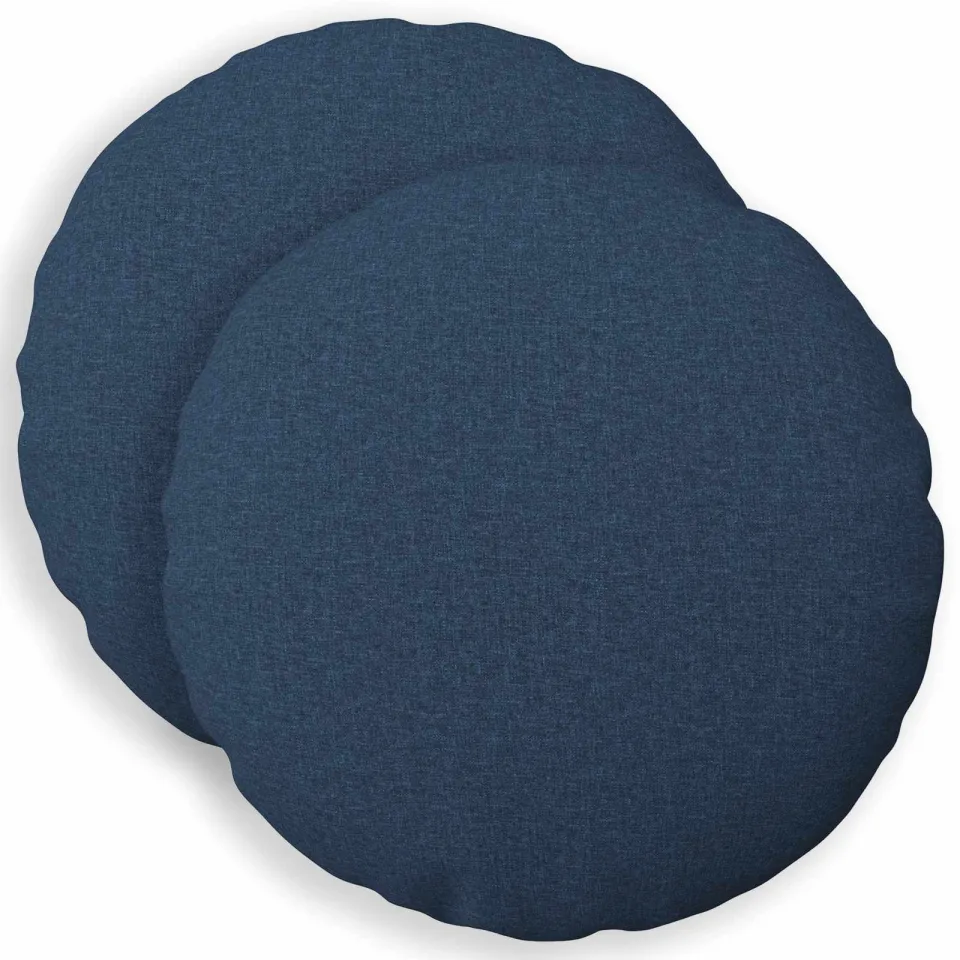 vidaXL Kussensloop 2 st HEERLEN Blauw Dia. 60 cm Stof