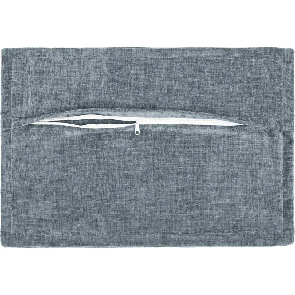 vidaXL Kussensloop 6 st HOUTEN Lichtblauw 40 x 60 cm Chenille Stof blauw, foto 4