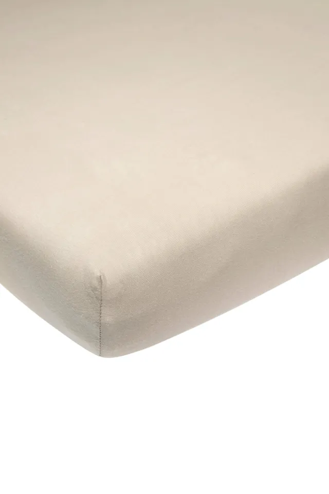 Meyco Meyco jersey Hoeslaken boxmatras 75x95 cm sand