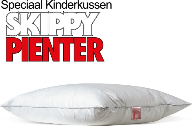 NachtrustOnline Skippy Pienter | Uniek kinderkussen Non-Allergisch | Speciaal kinderkussen voor kinderen vanaf 2 tot 7 jaar | 60x70cm buikslapers Wit