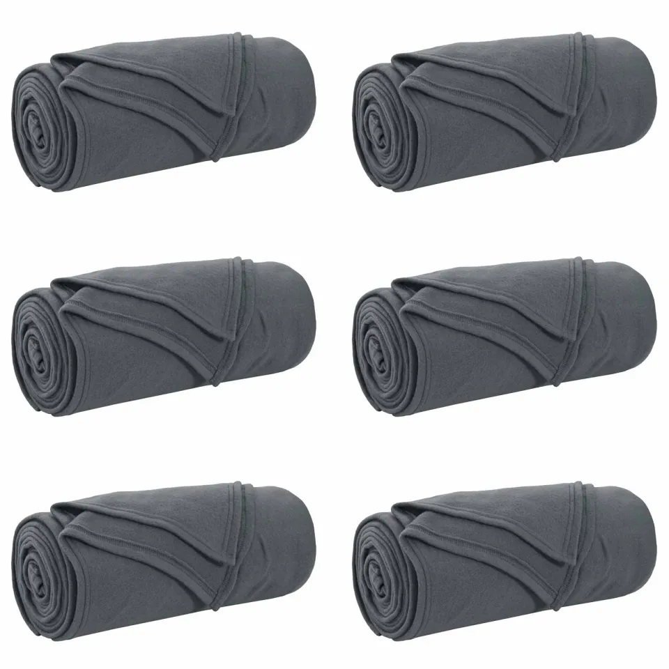 vidaXL Kleden 6 st Donkergrijs 270 x 240 cm 5,08 kg Fleece