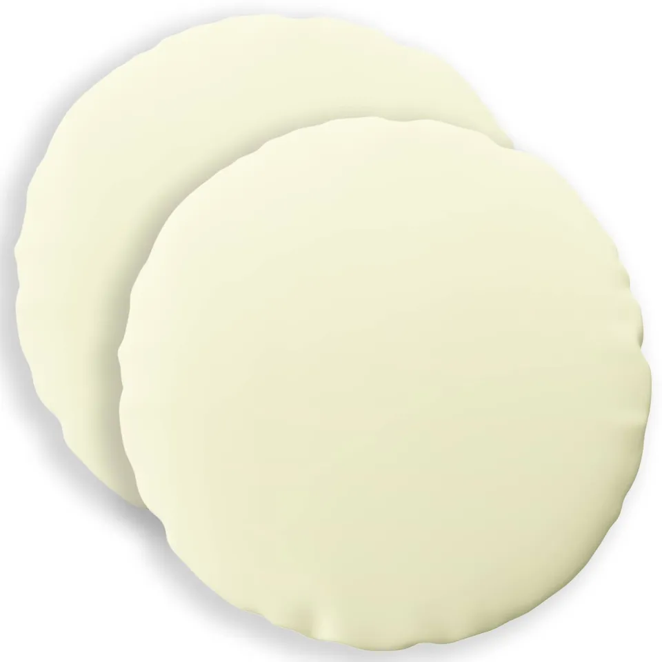 vidaXL Kussensloop 2 st HEERLEN Crèmekleurig Dia. 60 cm Polyester