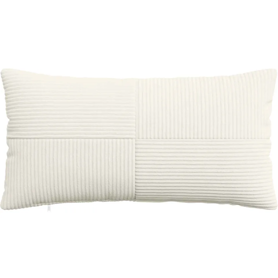 vidaXL Kussensloop 2 st ALMELO Crèmekleurig 40 x 80 cm corduroy