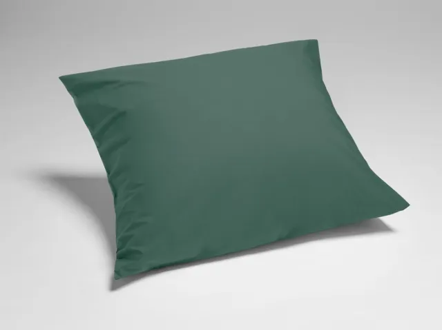 Yumeko kussensloop percal katoen bosgroen 65x65 - Bio, eco & fairtrade - 1 stuk Forest Green
