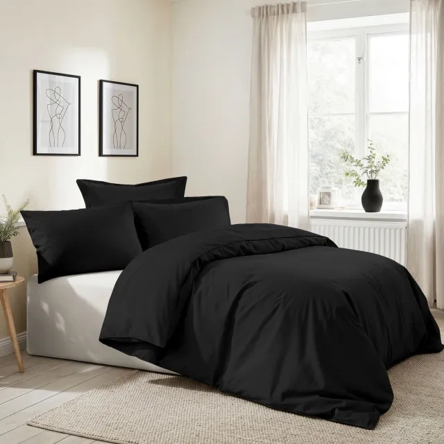L'essentiel Maison Dekbedovertrekset – Zwart – Katoen (Ranforce)
