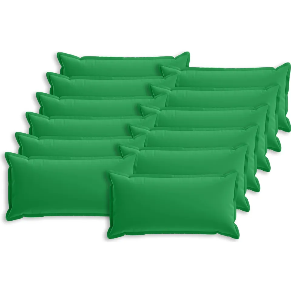 vidaXL Kussensloop 12 st HOUTEN Groen 40 x 80 cm Polyester