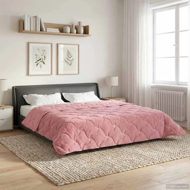 vidaXL Zomer Dekbed 200 x 240 cm Zomer Roze Ademend