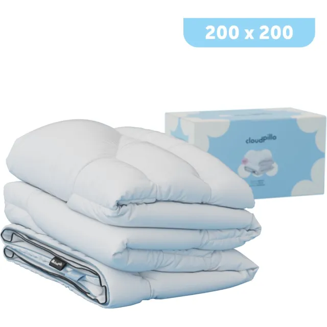 Cloudpillo Partnerdekbed - Voor alle seizoenen - Afstelbaar per kant - 200x200 cm - Tweepersoons Dekbed - 4 Seizoenen Wit