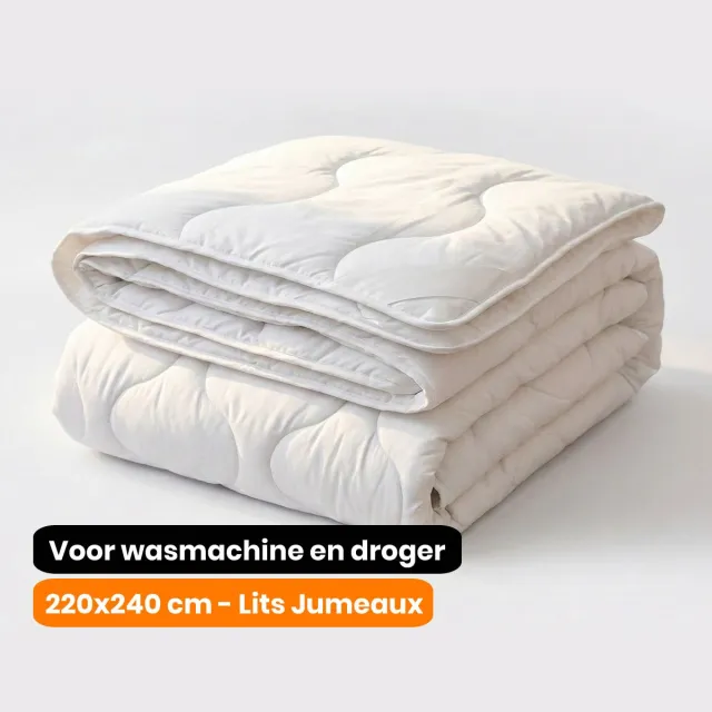 AirSleeperz Luxe Microvezel Dekbed 220x240 cm - Lits Jumeaux - Wasbaar Dekbed - All Year Dekbed - Anti-allergisch & Ademend - Hotelkwaliteit - Wit