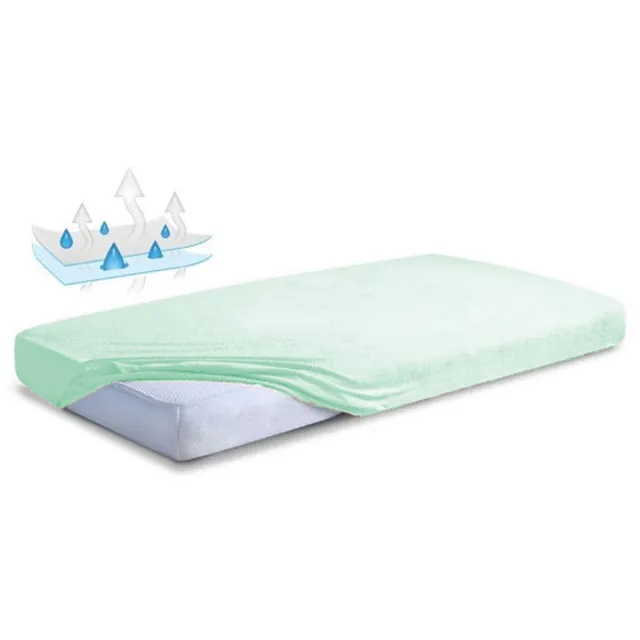 Matex Serie - Waterdicht Ademend Laken - Frotte - 140x200 cm - OEKO-TEX Mintgroen