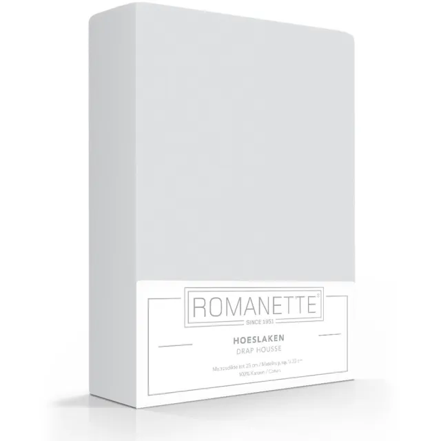 Romanette Luxe Verkoelend Hoeslaken Katoen - Zilver Grijs