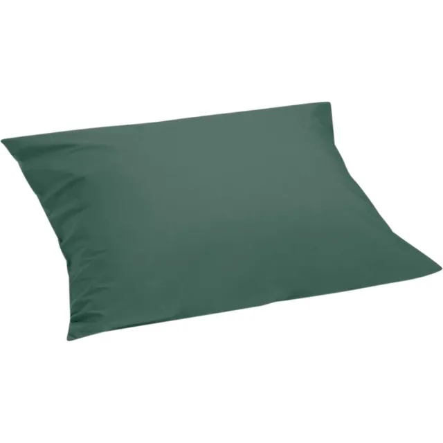 Yumeko kussensloop percal katoen bosgroen 60x70 - Bio, eco & fairtrade - 1 stuk Forest Green
