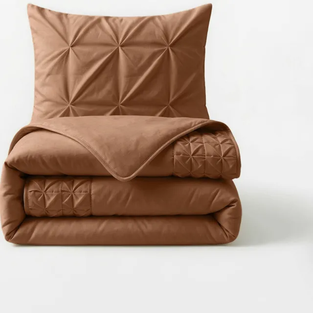 Sleeptime polyester dekbedovertrek 2-persoons (200x220 cm) mocha mousse, foto 2