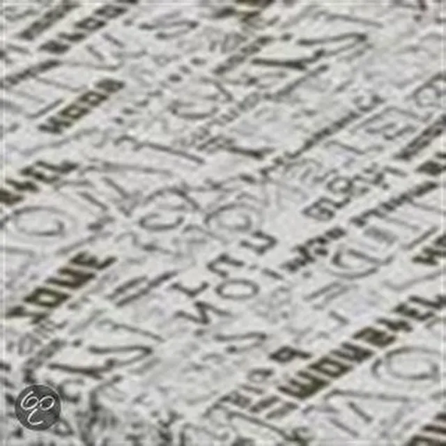 Damai Typo hoeslaken - Khaki - 1-persoons (90x200 cm) Groen