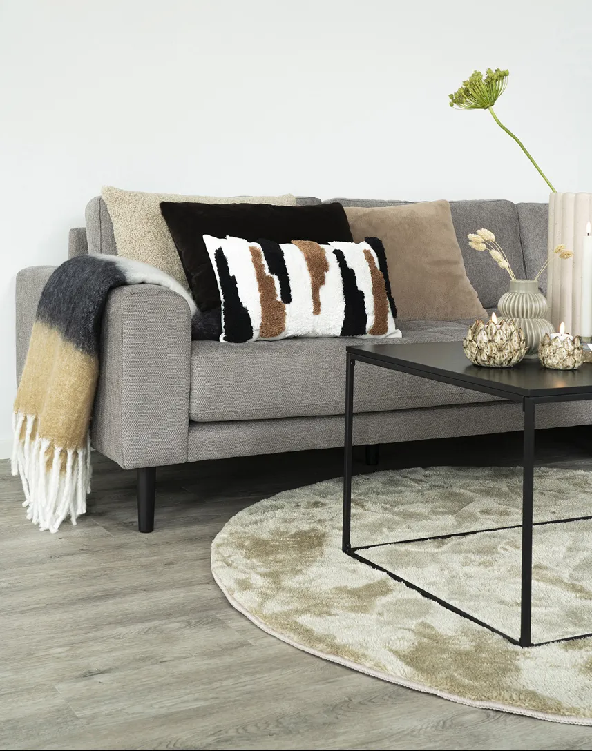 Artichok Sinta plaid wit/zwart/bruin - 170 x 130 cm, foto 2