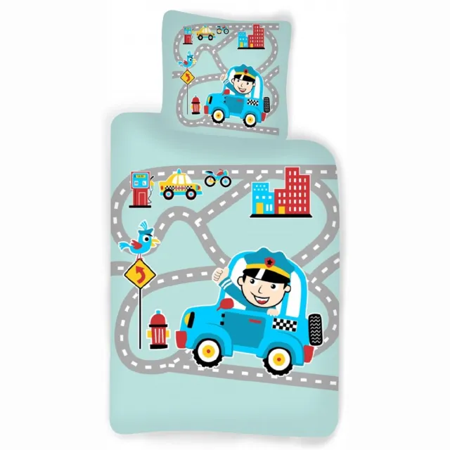 Sweet Home dekbedovertrek Police 100 x 140 cm - Katoen Multicolor