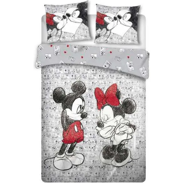 Disney Minnie Mouse Dekbedovertrek Cartoon - Lits Jumeaux - 240 x 220 cm - Polyester Grijs