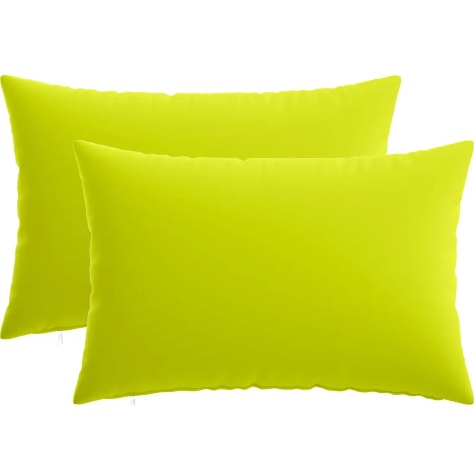 vidaXL Kussensloop 2 st HEERLEN Helder groen 30 x 50 cm Polyester