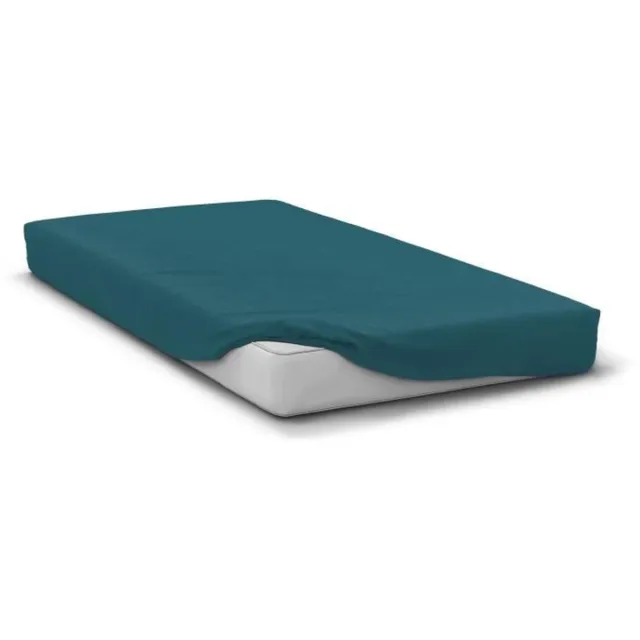 HOME LINGE PASSION Hoeslaken - HOME LINGE PASSION - HP72117 - 82 g microvezel - 180 x 200 cm - 30 cm zak - Eendenblauw
