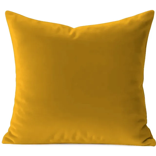 Fitizzio Decoratieve Fluwelen Kussensloop 40x40 cm - Mosterdgeel