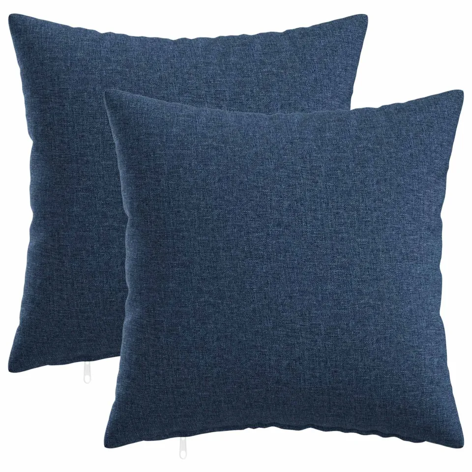 vidaXL Kussensloop 2 st HEERLEN Blauw 45 x 45 cm Stof, foto 3
