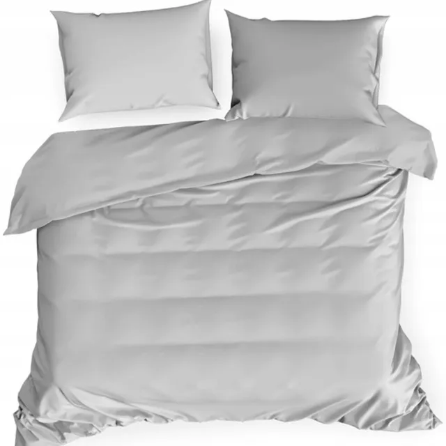 Eurofirany Nova Beddengoed Katoen Satin 160x200cm Lichtgrijs