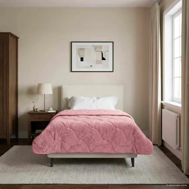 vidaXL Zomer Dekbed 155 x 220 cm Zomer Roze Ademend