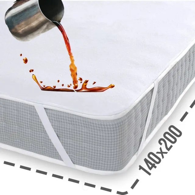Blanche & Nuit Waterdichte Matrasbeschermer 140x200 - Wasbare Matrasbeschermer - Ademend - Katoenen Oppervlak - Antibacteriële Waterdichte Matrashoes met 4 Hoek Elastische Banden - 100% Waterdicht - Incontinentie Matrasbeschermer 140x200 cm Wit