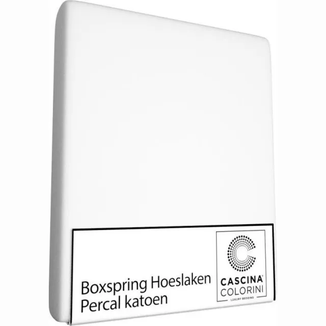 Cascina Colorini TC220 boxspringhoeslaken 090x200/45 wit