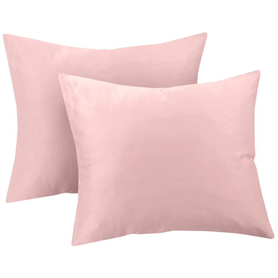 NOUS Living katoen satijnen kussensloop roze