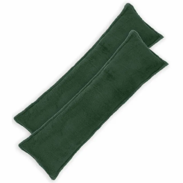vidaXL Kussensloop 2 st HOUTEN Donkergroen 40 x 145 cm Bouclé