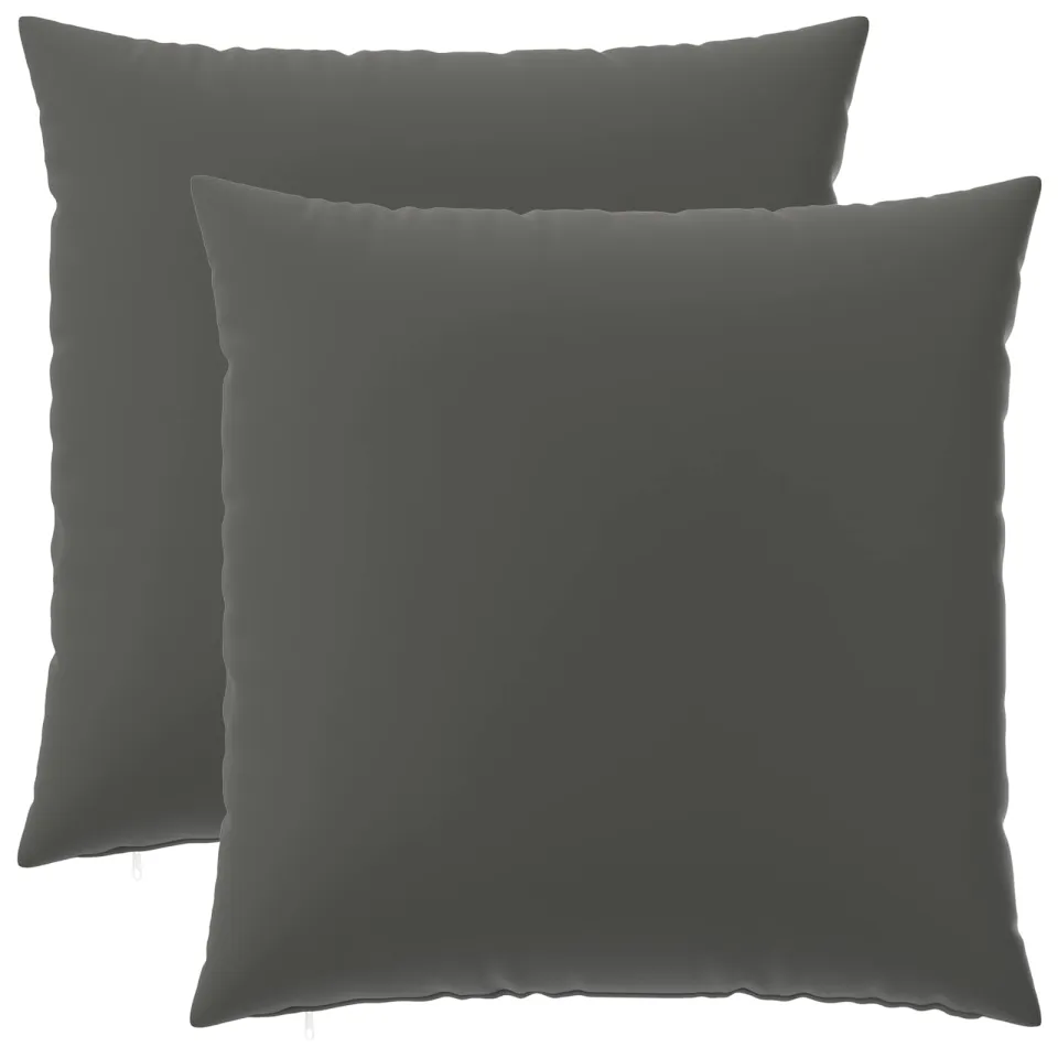 vidaXL Kussensloop 2 st HEERLEN Antraciet 65 x 65 cm Polyester Anthraciet