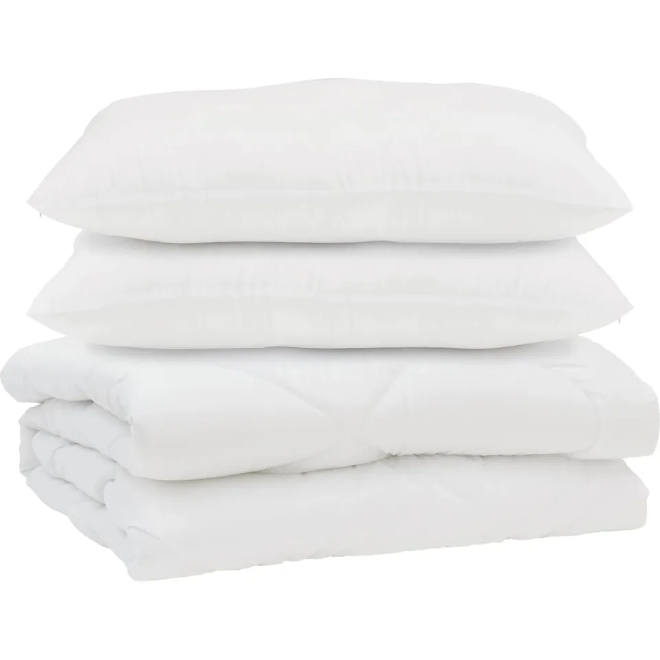 vidaXL Dekbed met kussen 3 st Wit Microfibre, foto 3